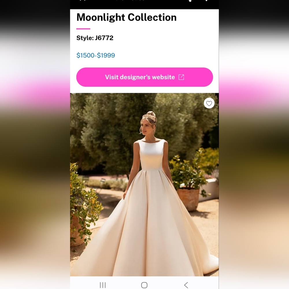 Moonlight Collection

Style: J6772 Elegant Ivory Satin  Wedding Dress Sz 12